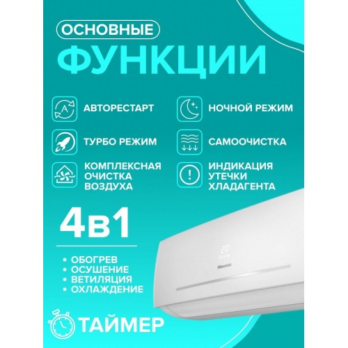 Настенная сплит-система Hisense AS-07HR4RYDDC00 (белый) 2