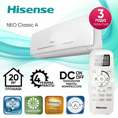 Настенная сплит-система Hisense AS-07HR4RYDDC00 (белый) 4