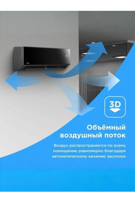 Настенная сплит-система Midea Persona MSAG4-24HRN8-I/MSAG4-24HRN8-O (черный) 3