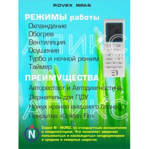 Настенная сплит-система Rovex AST-12HE N Mira (белый) 2