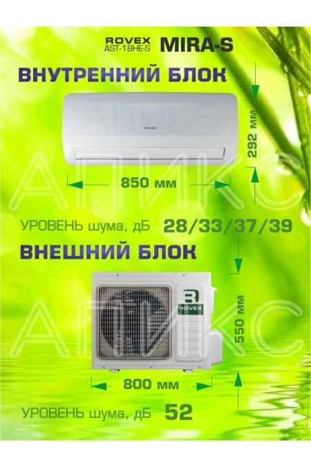 Настенная сплит-система Rovex AST-18HE S Mira (белый) 2