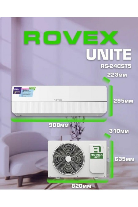 Настенная сплит-система Rovex RS-24CST5 Unite (белый) 8
