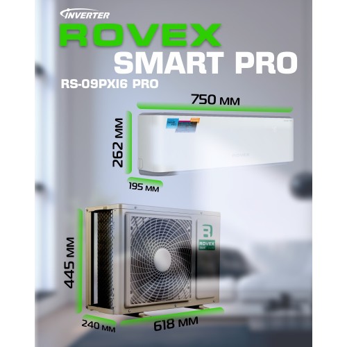 Настенная сплит-система Rovex Smart PRO RS-09PXI6 Inverter (белый) 7