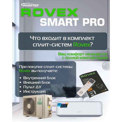 Настенная сплит-система Rovex Smart PRO RS-09PXI6 Inverter (белый) 8