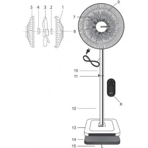 Напольный вентилятор CENTEK CT-5024 (белый) 3