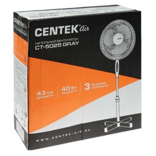 Напольный вентилятор CENTEK CT-5025 (серый) 5