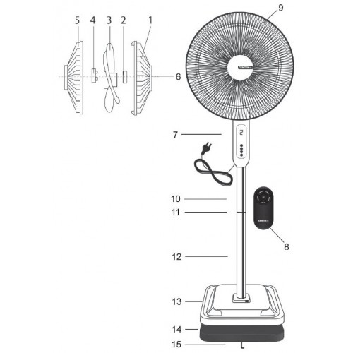 Напольный вентилятор CENTEK CT-5026 (черный) 7