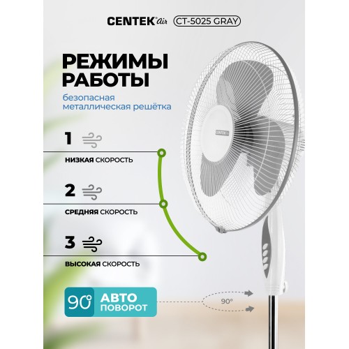 Напольный вентилятор CENTEK CT-5035 (черный) 1