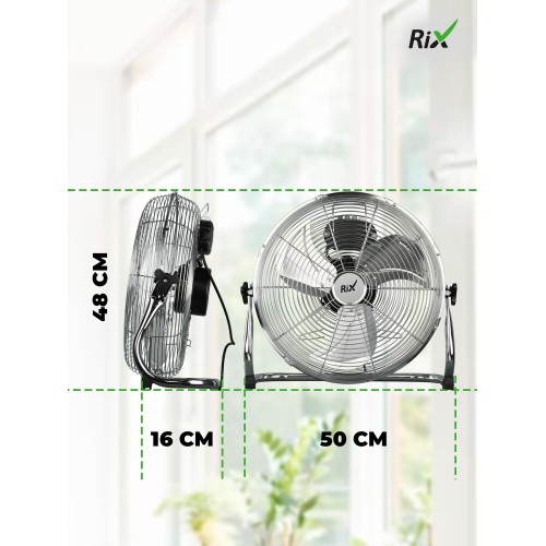 Напольный вентилятор Rix NPSF-8000W (хром) 2