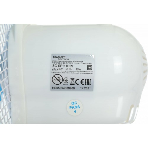 Напольный вентилятор Scarlett SC-SF111B29 (белый/голубой) 4