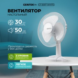 Настольный вентилятор CENTEK CT-5007 (белый)