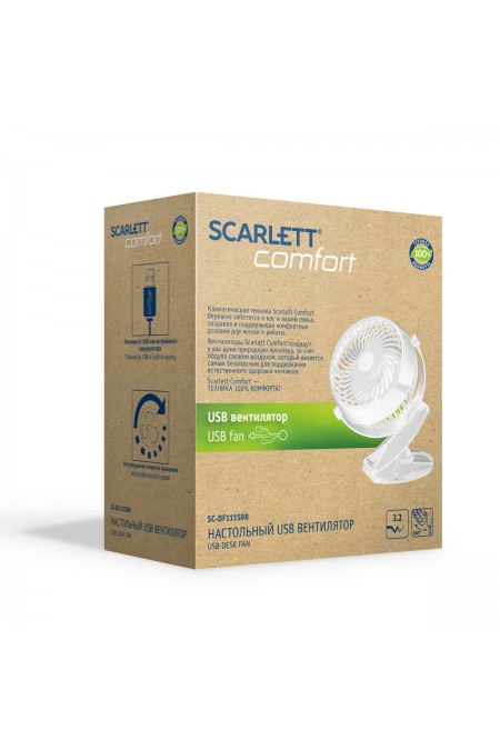 Настольный вентилятор Scarlett SC-DF111S98 (белый) 6