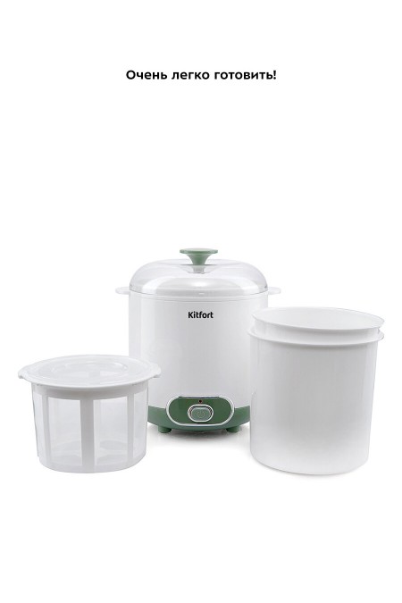 Йогуртница Kitfort КТ-2005 (белый/зеленый) 4