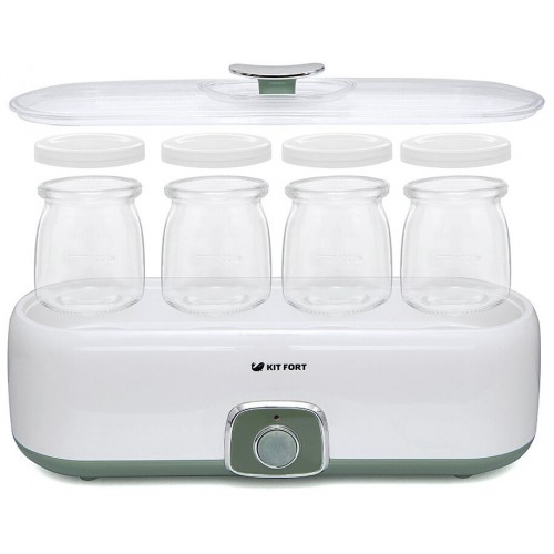 Йогуртница Kitfort KT-2006 (белый/зеленый) 4