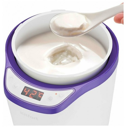 Йогуртница Kitfort КТ-2077-1 (белый/фиолетовый) 