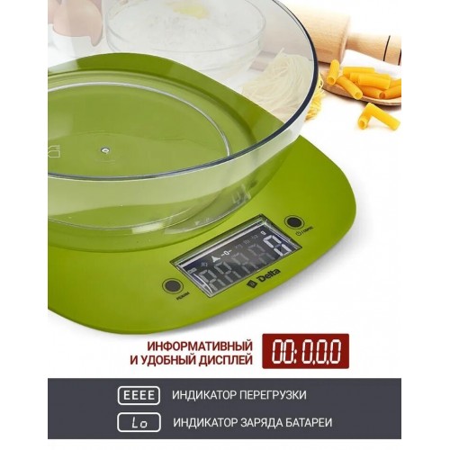 Кухонные весы DELTA КСЕ-32 (зеленый) 3