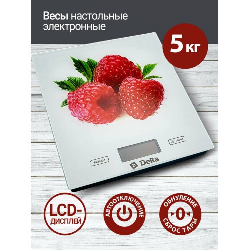 Кухонные весы DELTA КСЕ-37 (белый/красный) 1