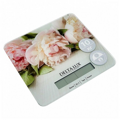 Кухонные весы DELTA LUX DE-006KE (цветы) 