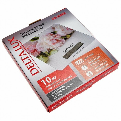 Кухонные весы DELTA LUX DE-006KE (цветы) 7