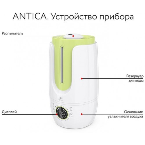 Увлажнитель воздуха Royal Clima RUH-AN300/4.0E-GN (белый/фисташковый) 6