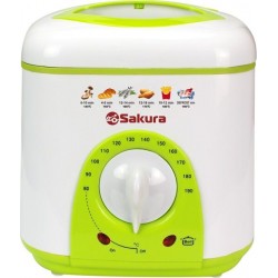 Фритюрница Sakura SA-7654GR (белый/зеленый)