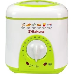 Фритюрница Sakura SA-7654GR (белый/зеленый)