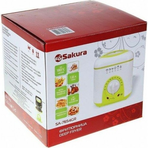 Фритюрница Sakura SA-7654GR (белый/зеленый) 11