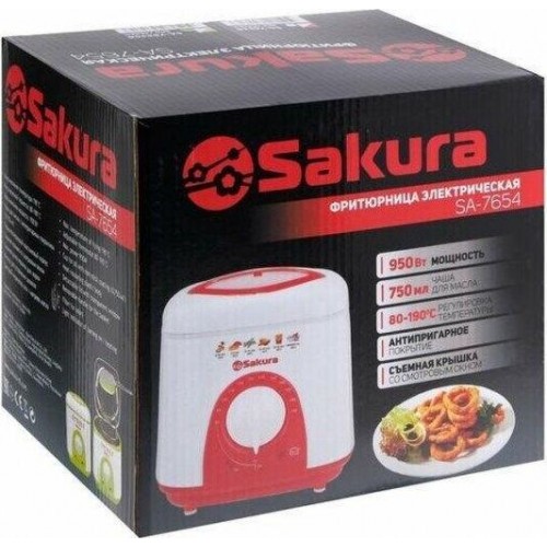 Фритюрница Sakura SA-7654GR (белый/зеленый) 12