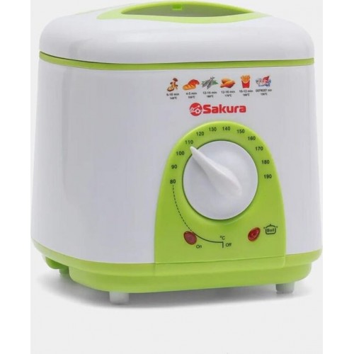 Фритюрница Sakura SA-7654GR (белый/зеленый) 19