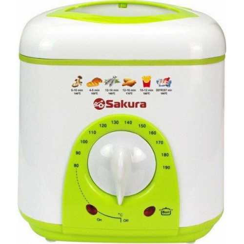 Фритюрница Sakura SA-7654GR (белый/зеленый) 23