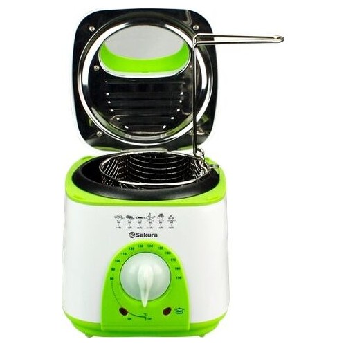 Фритюрница Sakura SA-7654GR (белый/зеленый) 24