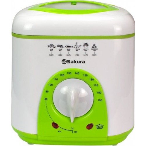Фритюрница Sakura SA-7654GR (белый/зеленый) 2