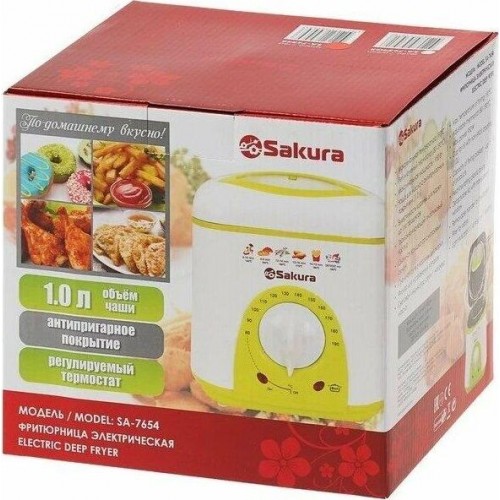 Фритюрница Sakura SA-7654GR (белый/зеленый) 6