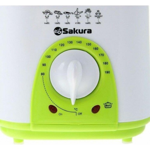 Фритюрница Sakura SA-7654GR (белый/зеленый) 8