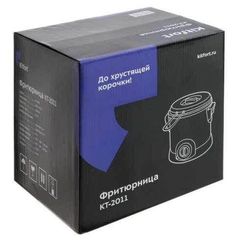 Фритюрница Kitfort KT-2011 (серебристый/черный) 7