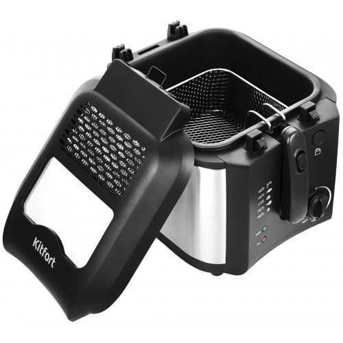 Фритюрница Kitfort KT-2024 (серебристый/черный) 4