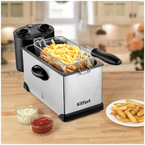 Фритюрница Kitfort КТ-4052 (серебристый) 1