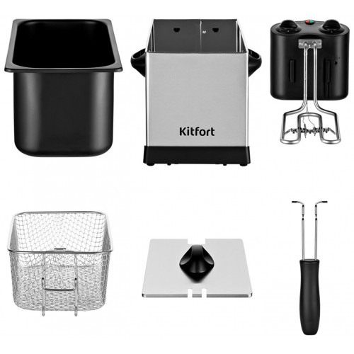 Фритюрница Kitfort КТ-4052 (серебристый) 6