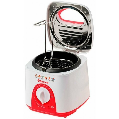 Фритюрница Sakura SA-7654R (белый/красный) 1