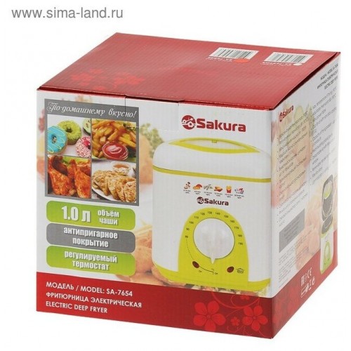 Фритюрница Sakura SA-7654R (белый/красный) 7