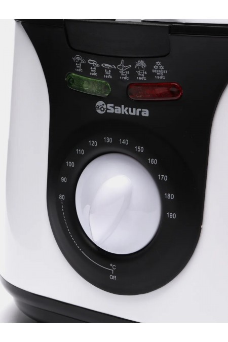 Фритюрница Sakura SA-7669BK (белый/черный) 4