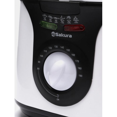 Фритюрница Sakura SA-7669BK (белый/черный) 4