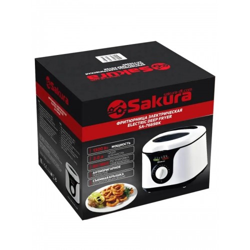 Фритюрница Sakura SA-7669BK (белый/черный) 5