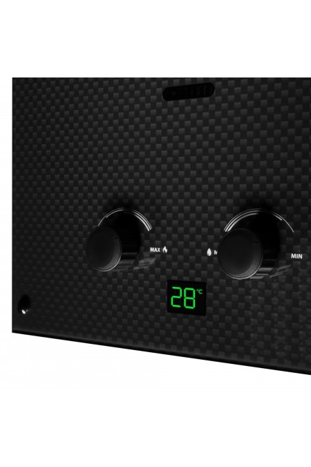 Проточный газовый водонагреватель Ballu GWH 10 Fiery Glass Carbon (черный) 3