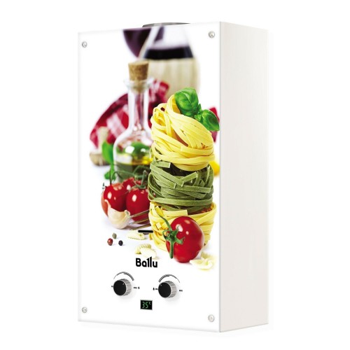 Газовая колонка Ballu GWH 10 Fiery Glass Curry (черный/рисунок) 