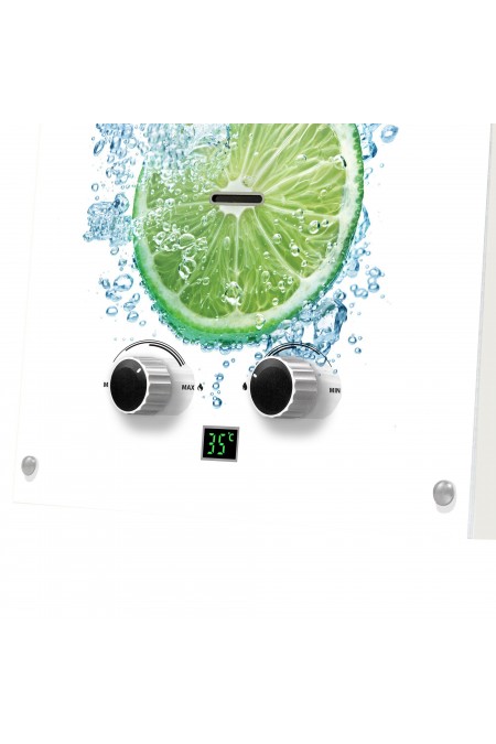 Проточный газовый водонагреватель Ballu GWH 10 Fiery Glass Lime (белый/рисунок) 5