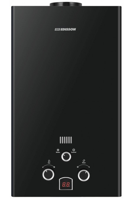 Проточный газовый водонагреватель Edisson E 20 D (черный) 