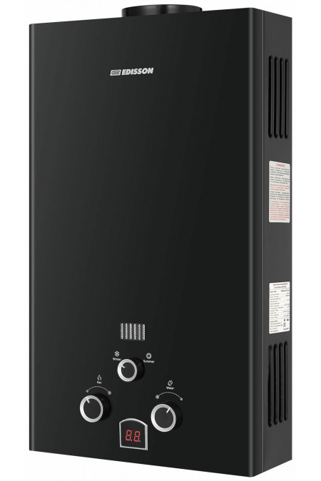 Проточный газовый водонагреватель Edisson E 20 D (черный) 1