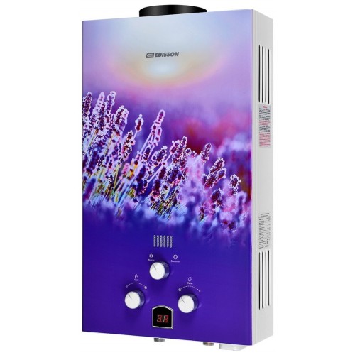 Газовая колонка Edisson E 20 GD (Лаванда) (белый/лавандовый) 