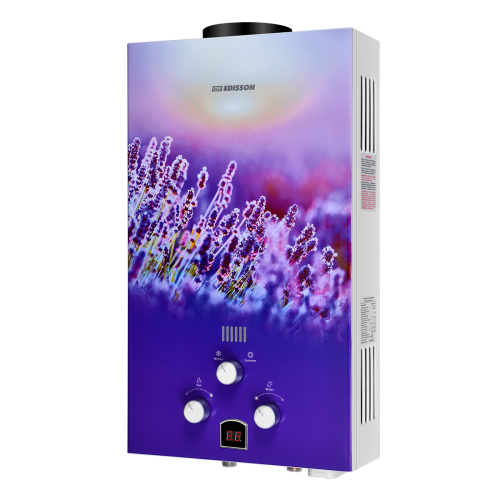Газовая колонка Edisson E 20 GD (Лаванда) (белый/лавандовый) 2